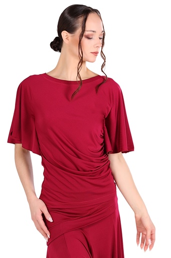 [1JL231101XSWIN-9900] Women's dance shirt "ANABELLA" wine (XS)