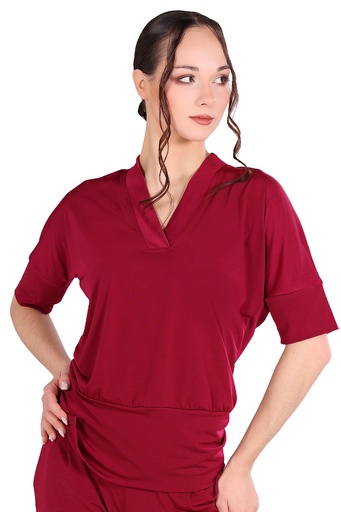 [1JL231102XSWIN-9900] Damen Tanzshirt "CARINA" wine (XS)